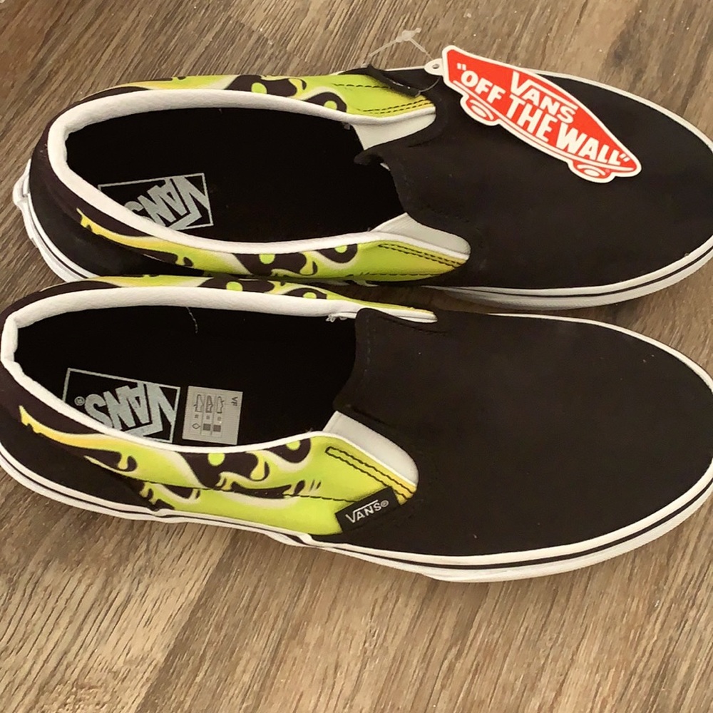 Vans slip on slime flame
